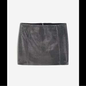 H&M Shimmering Silver Mini Skirt